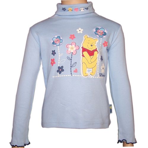 Sous-Pull col roul� Winnie L'ourson ciel